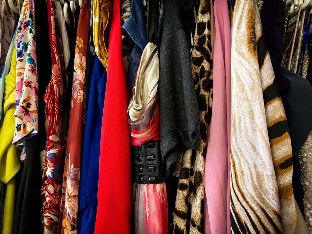 Clothing on a rail