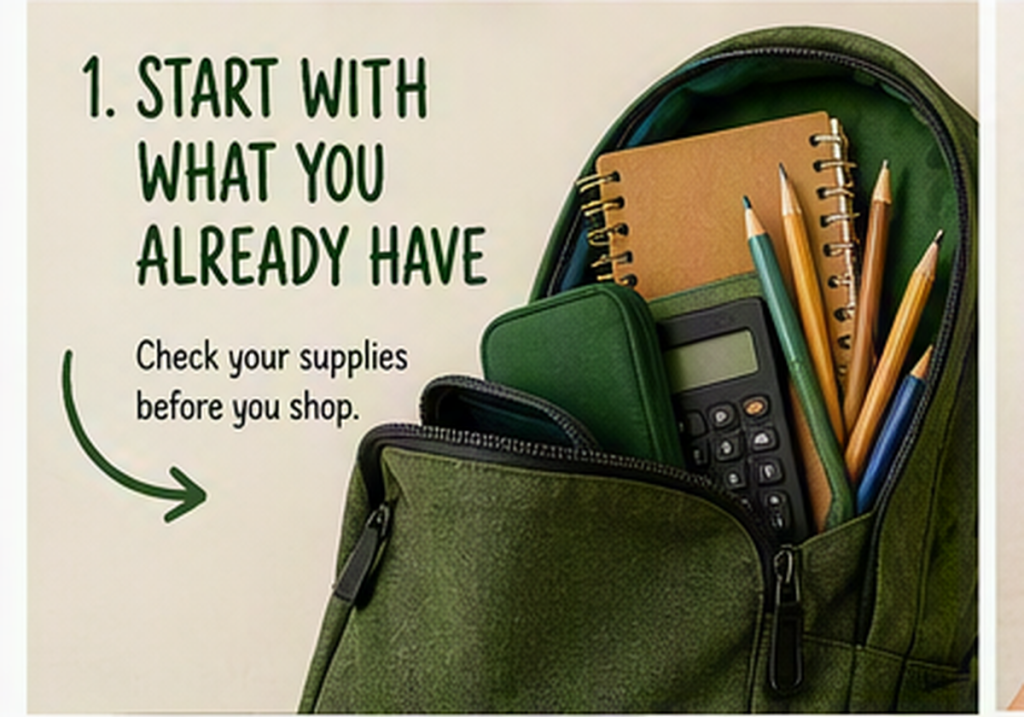 Start with what you already have: Check your supplies before you shop